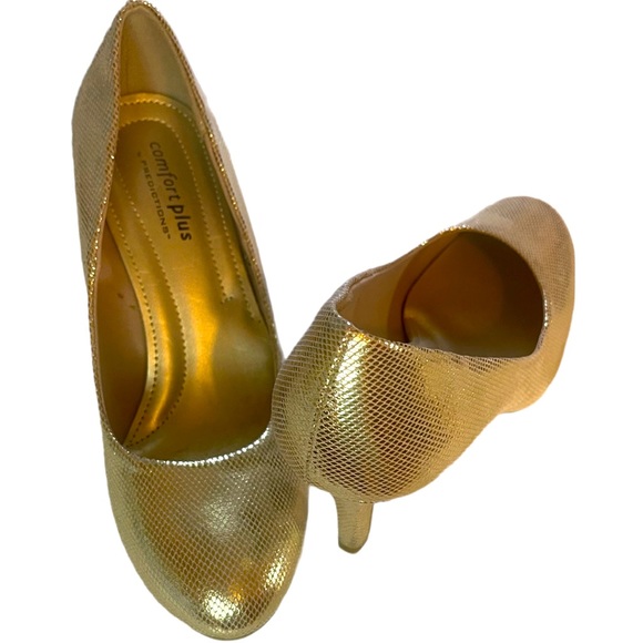 COMFORT PLUS BY PREDICTIONS - Gold Pumps Size 6